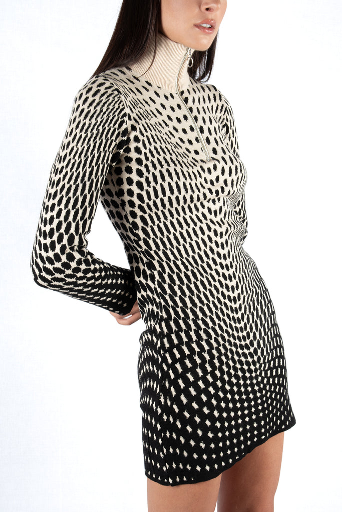 Suki Knit dress – Liquified / Cream-Black Pattern