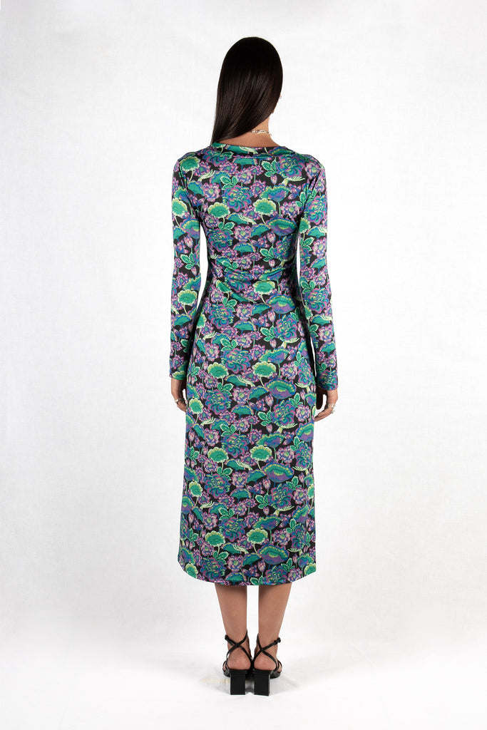 Akemi Long dress – Magic Well / Green Print