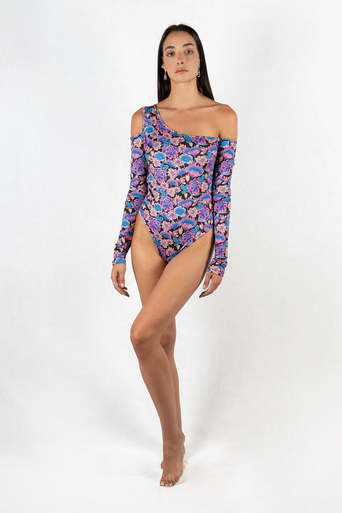 Yumi Bodysuit – Magic Well / Iridescent Purple Print