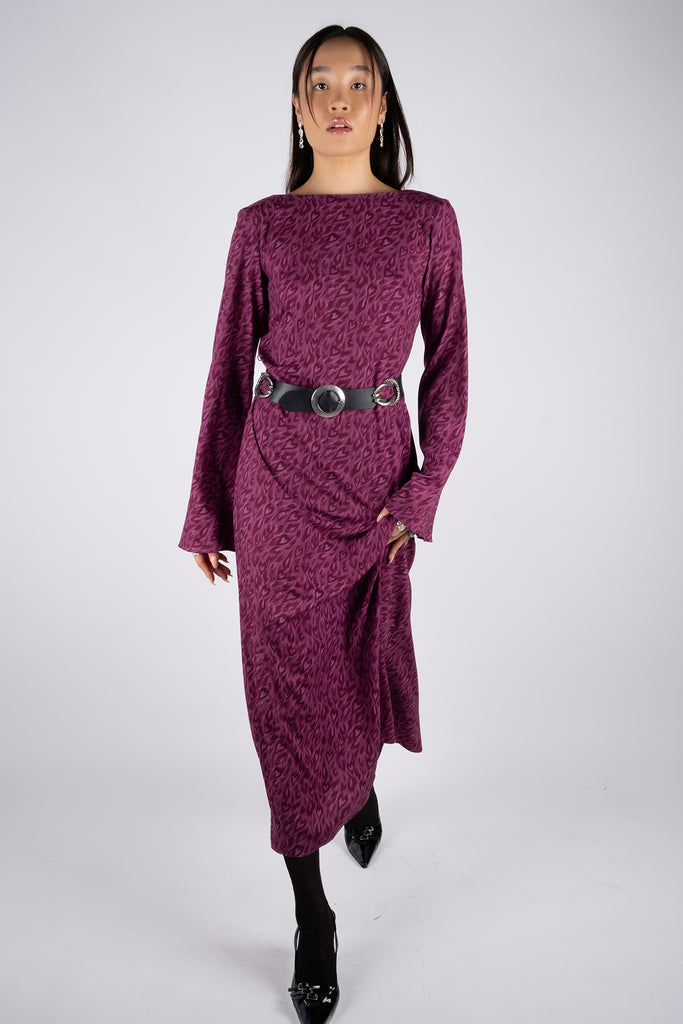 Long dress – Leo Hearts Dark Fuschia