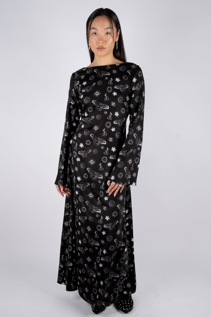 Long dress – Nocturnal Bloom Black