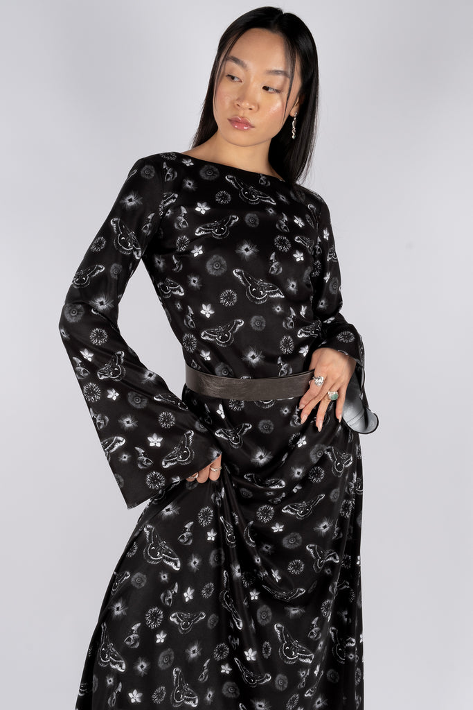 Long dress – Nocturnal Bloom Black