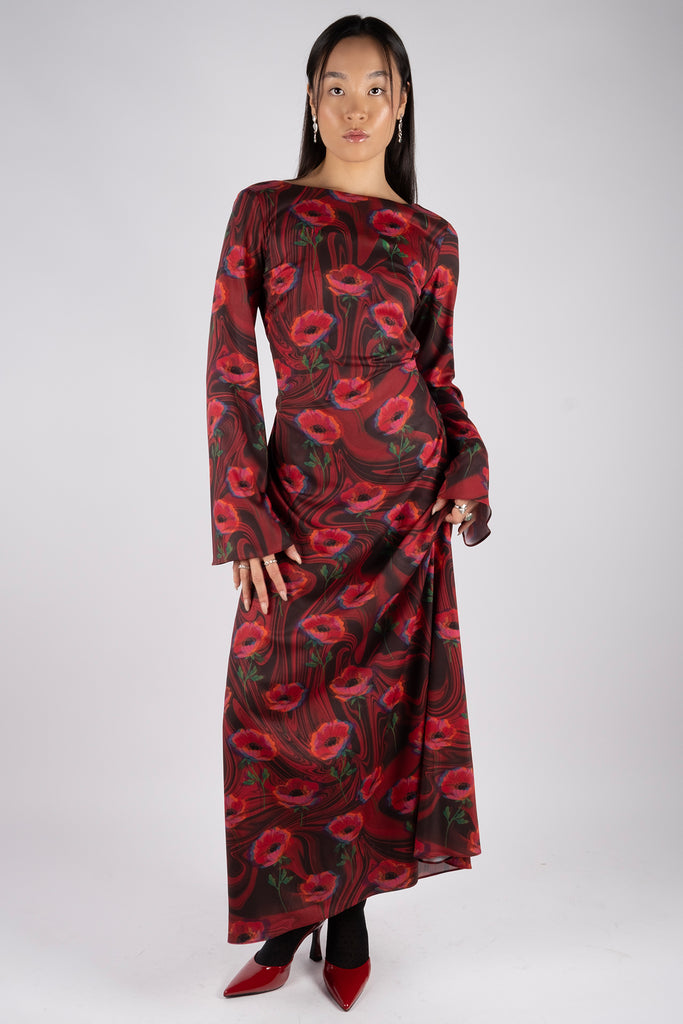 Long dress – Inferno Garden Cherry Red