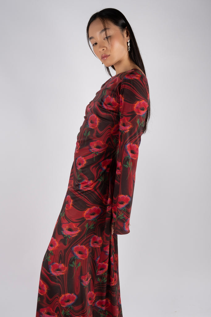 Long dress – Inferno Garden Cherry Red