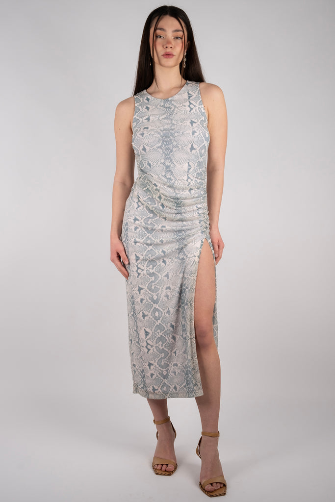 Mesh Dress - Snakeskin Sage Green