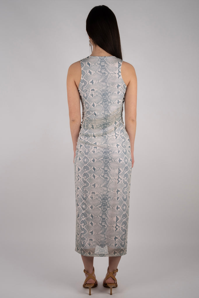 Mesh Dress - Snakeskin Sage Green