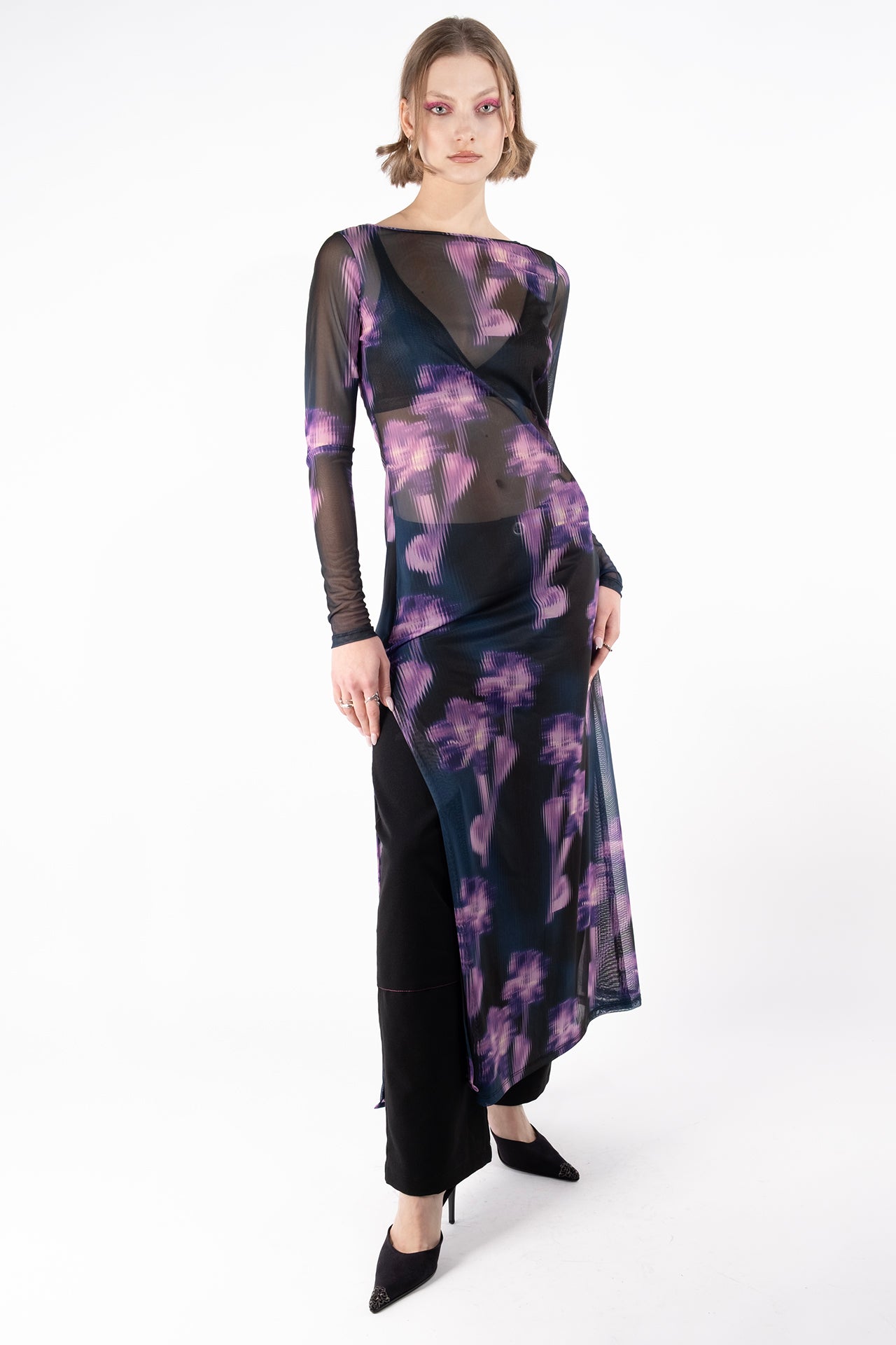 miraflores mesh dress Mesh Dress - Glass Flower Purple